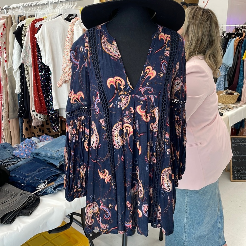 Free people floral tunic xs